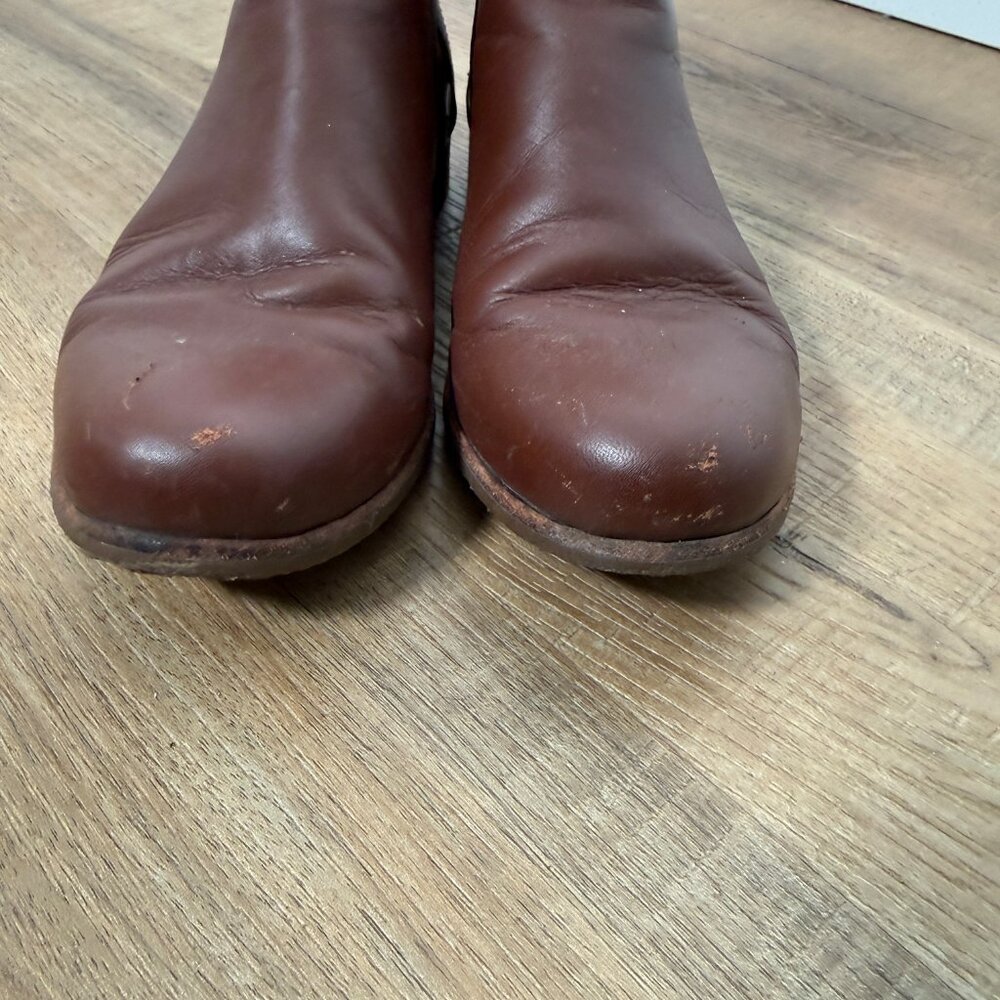 Poppy Barley Leather Chelsea Boot Chocolate Brown Minimalist Classic 6.5 - Picture 5 of 11